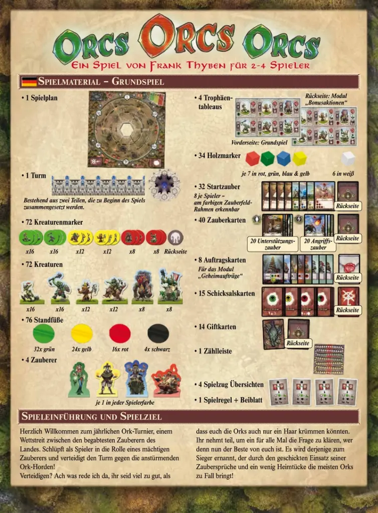 Orcs Orcs Orcs - Strategisches Brettspiel gegen Ork-Horden