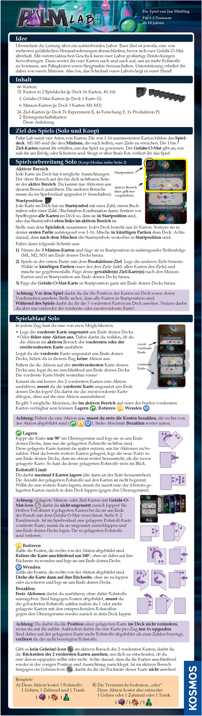 Palm Lab - Strategisches Kartenspiel über Ressourcen und Minions