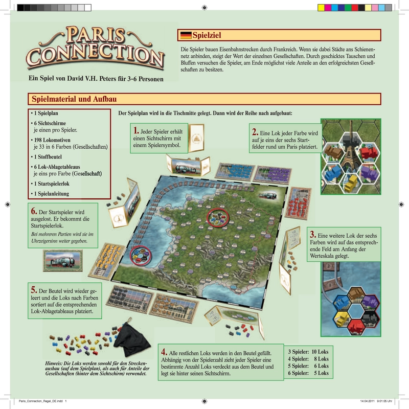 Paris Connection - Strategisches Brettspiel für Eisenbahnliebhaber