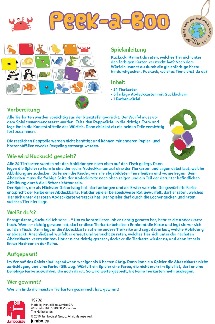 Pek-a-Boo - Das spannende Ratespiel für Kinder