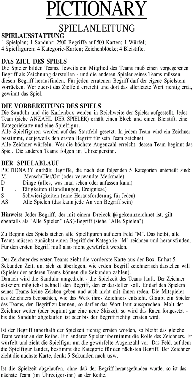 Pictionary Spielanleitung - Regeln und Tipps für den Spaß