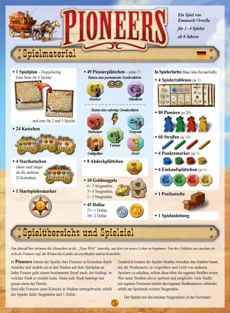 Pioneers - Strategisches Brettspiel für Familien