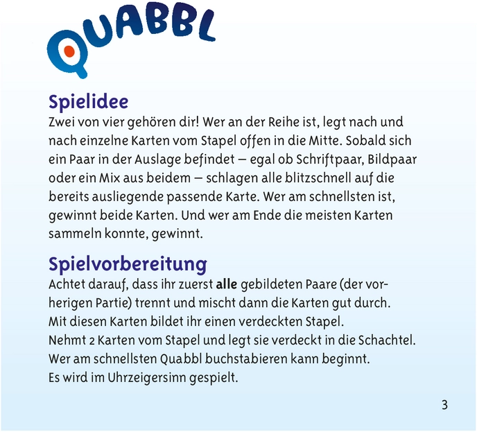 Quabbl - Schnelles Merk- und Ratespiel für Kinder