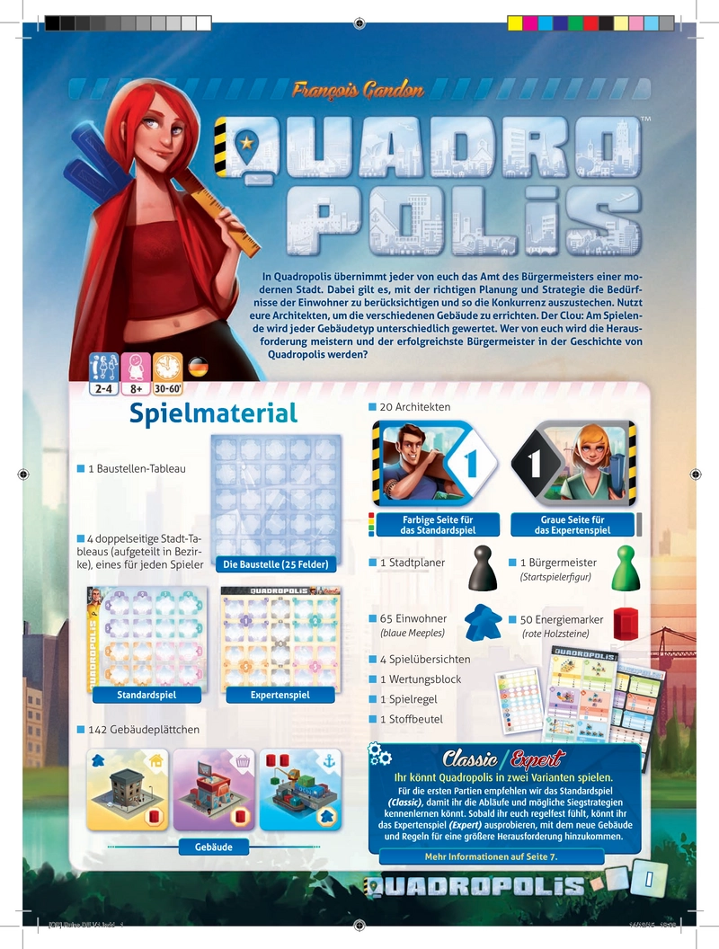 Quadropolis - Spielanleitung und Regeln für das Brettspiel