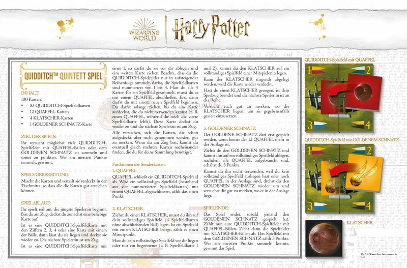 Quidditch Quintett Spiel - Regeln und Spielanleitung