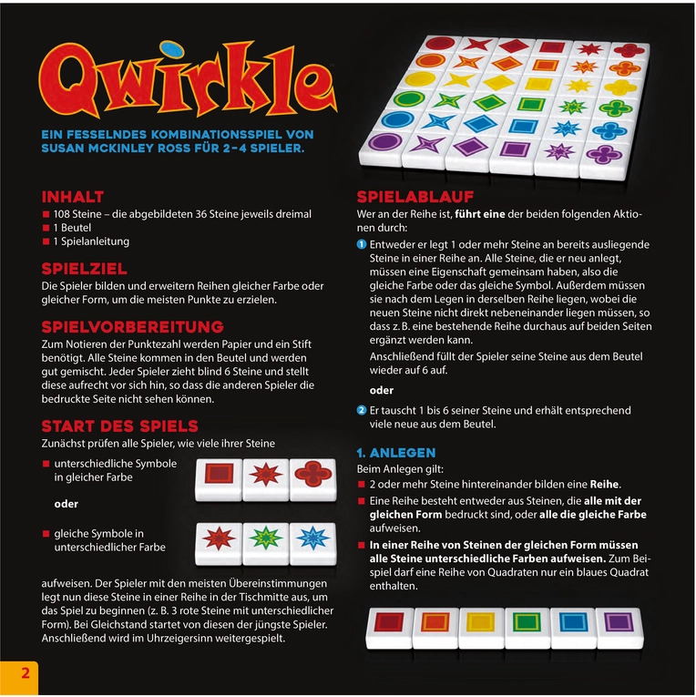 Qwirkle - Das spannende Kombinationsspiel für die ganze Familie