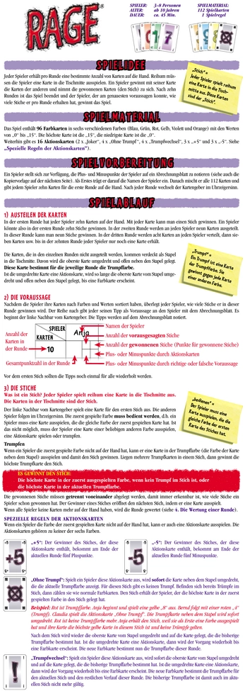 Rage - Spannendes Kartenspiel mit Vorhersagen