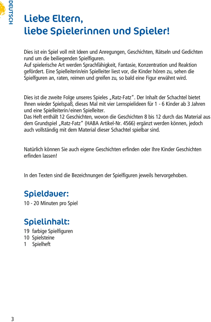 Ratzolino - Lernspiel mit Geschichten und Rätseln