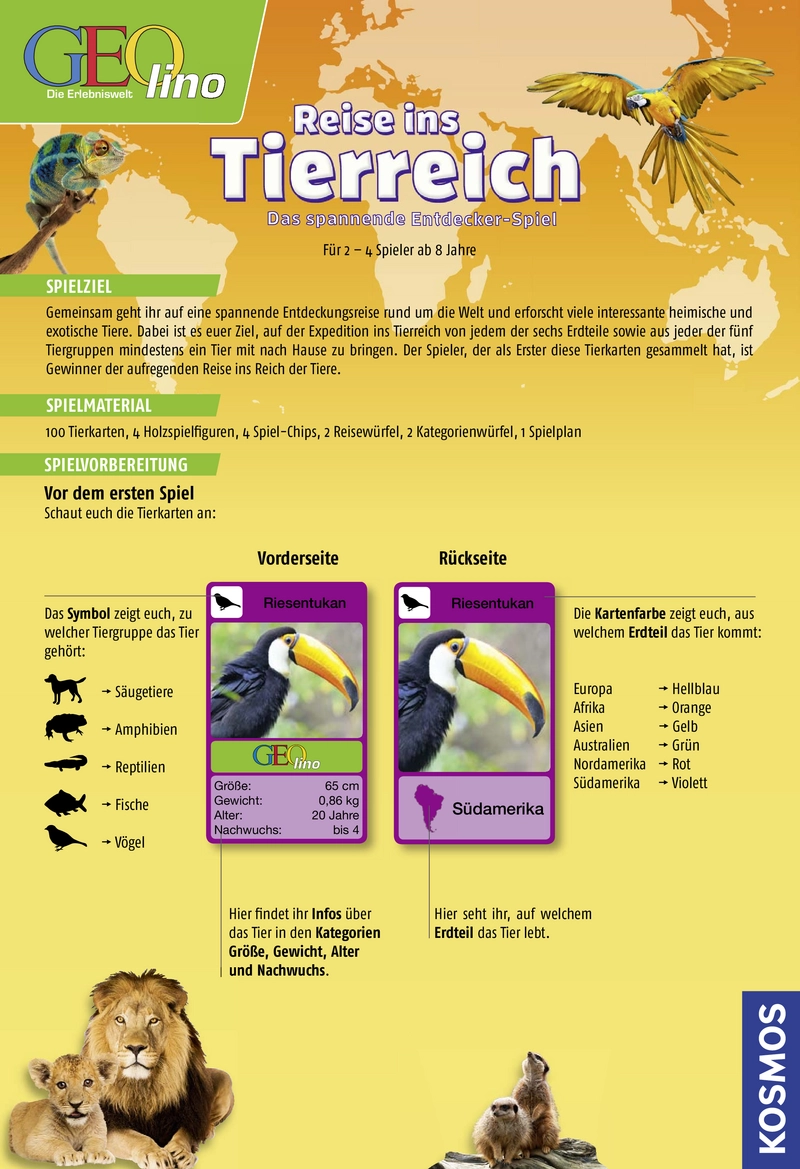 Reise ins Tierreich - Entdeckerspiel für die ganze Familie
