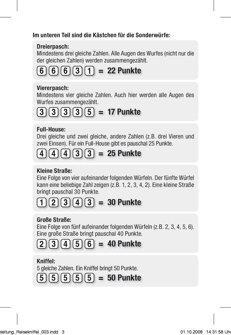 Reise-Kniffel - Das kompakte Würfelspiel für unterwegs