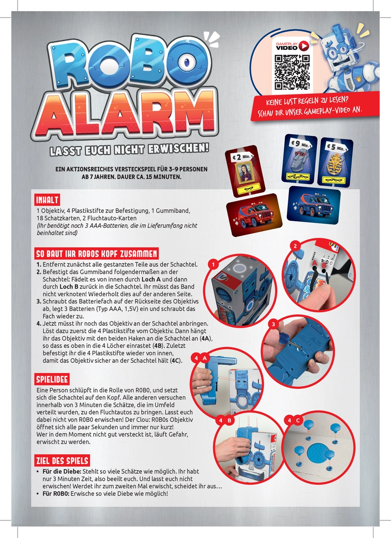 Robo Alarm - Aktives Versteckspiel für Kinder