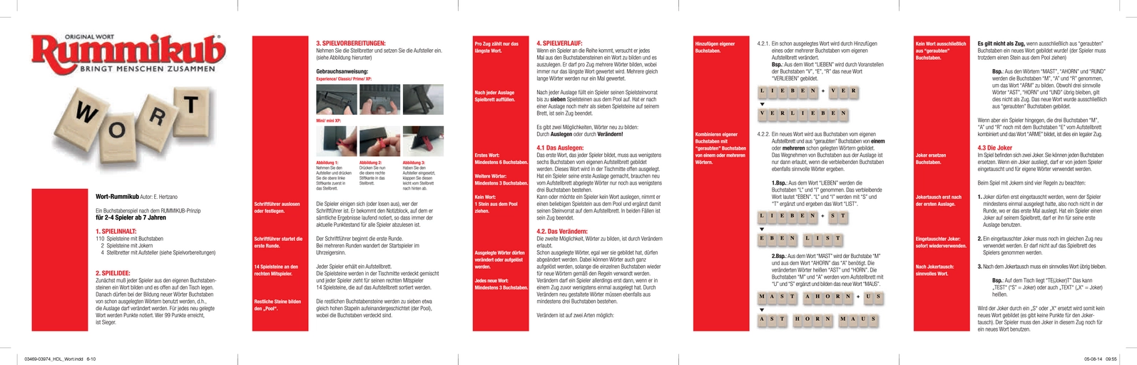 Rummikub - Spannendes Wortspiel für die ganze Familie