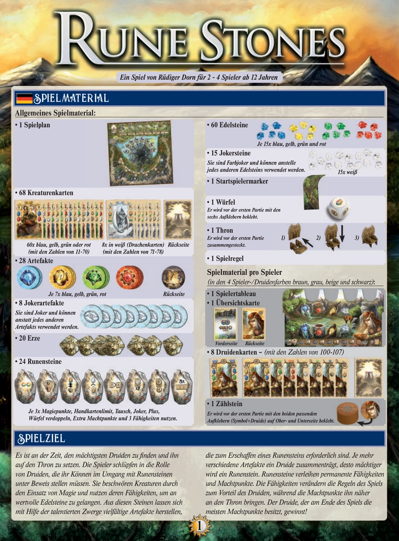 Rune Stones - Brettspielanleitung für kreative Druiden