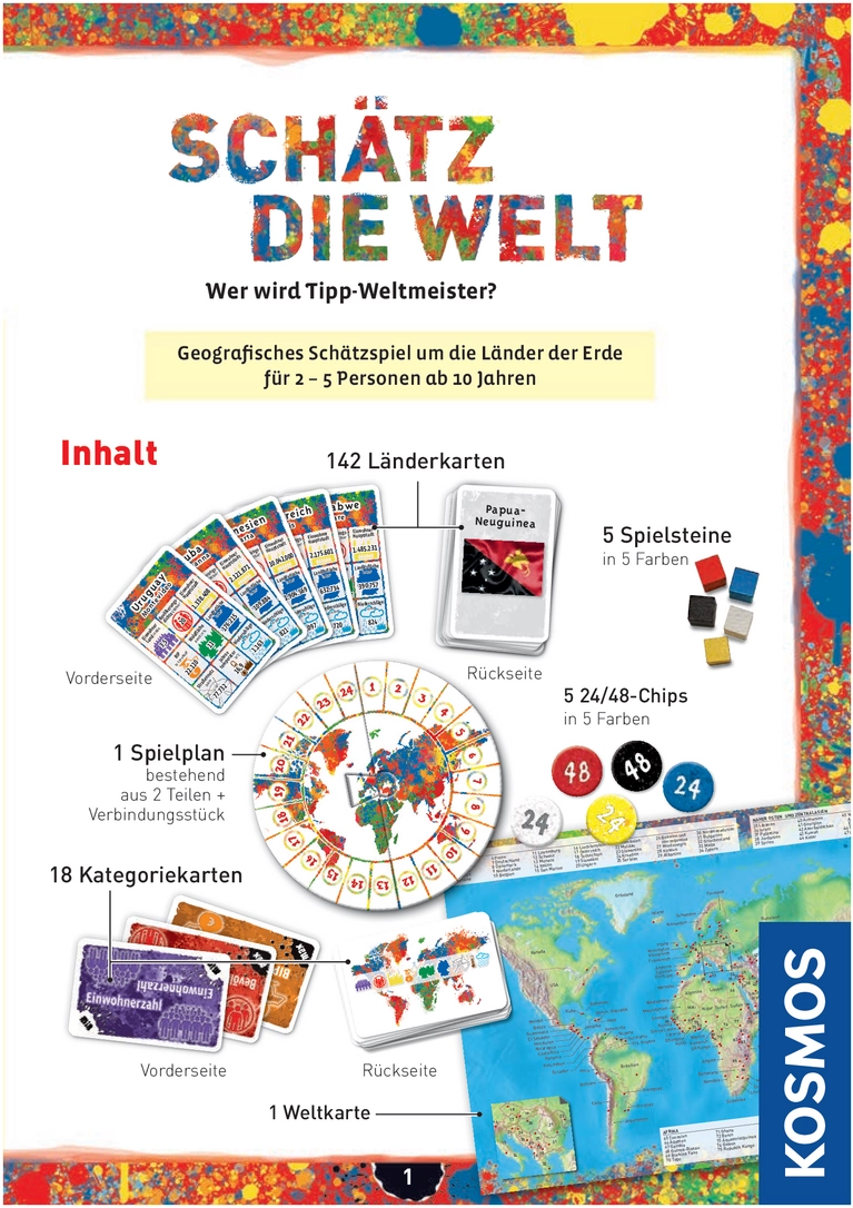 Schätz die Welt - Geografisches Schätzspiel für die ganze Familie
