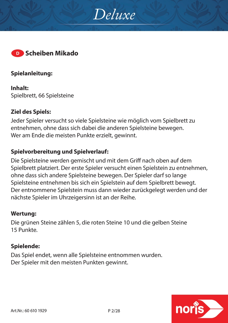 Scheiben Mikado - Spielanleitung und Regeln für Geschicklichkeit
