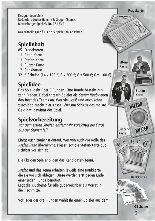 Schlag den Raab: Blamieren oder Kassieren - Das schnelle Quiz