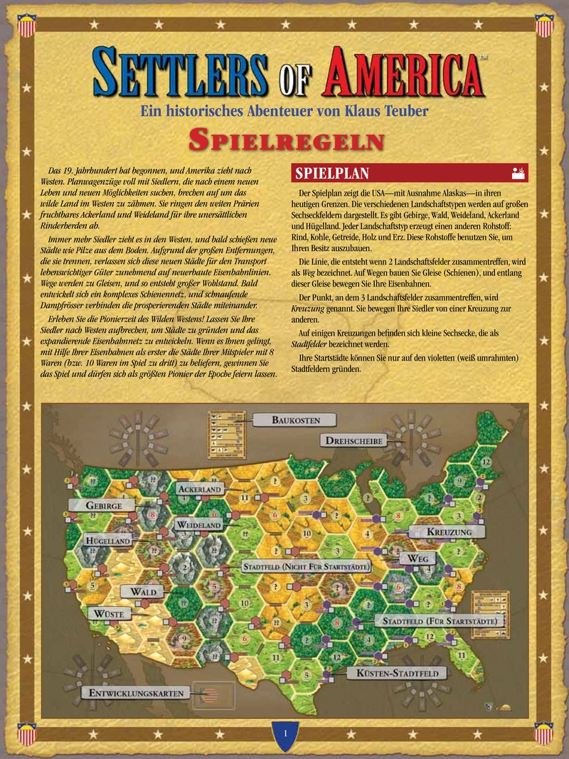 Settlers of America: Strategisches Brettspiel über Pionierzeit