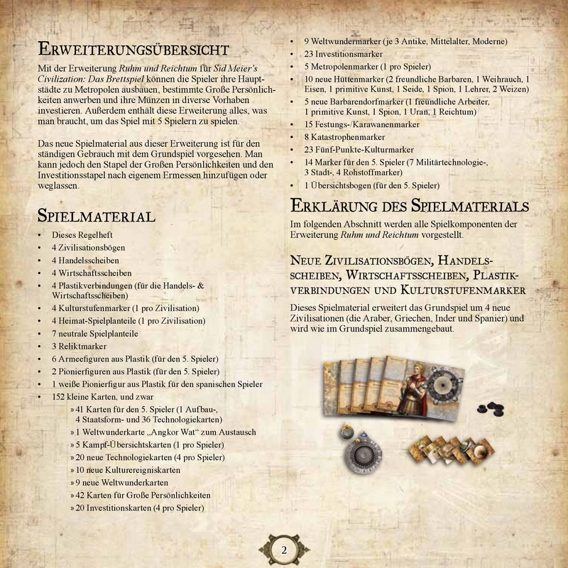 Sid Meier’s Civilization: Ruhm und Reichtum - Erweiterung für das Brettspiel