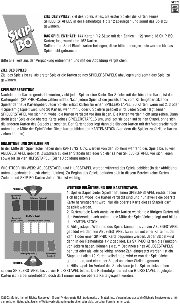 Skip-Bo - Strategisches Kartenspiel für die ganze Familie