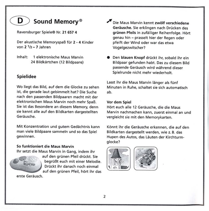 Sound Memory - Akustisches Memoryspiel für Kinder