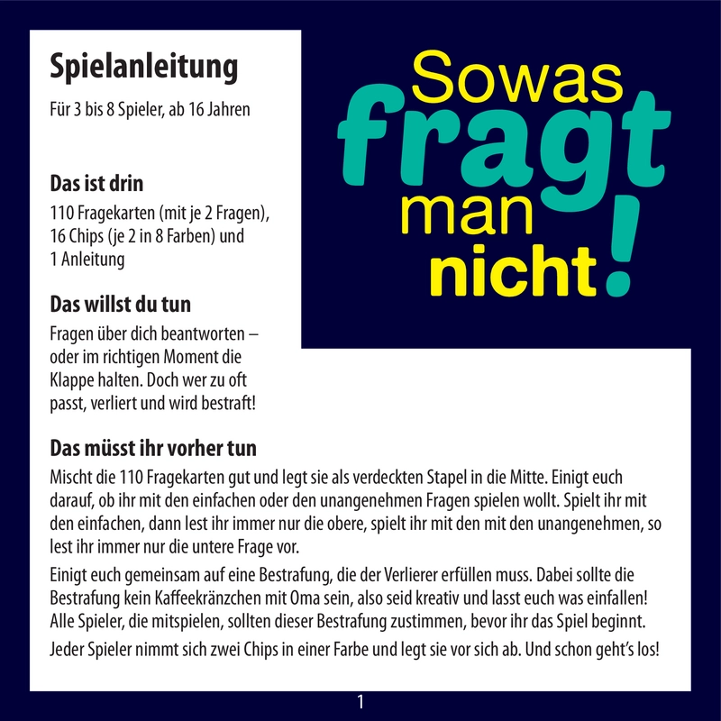 Sowas fragt man nicht! - Ein spannendes Partyspiel für Erwachsene