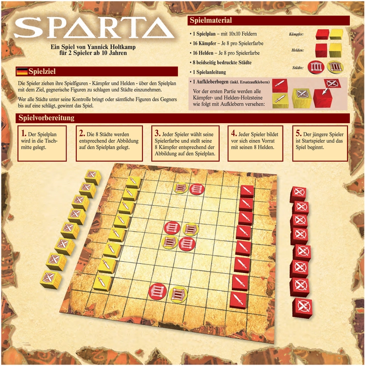 Sparta - Strategisches Brettspiel für 2 Spieler