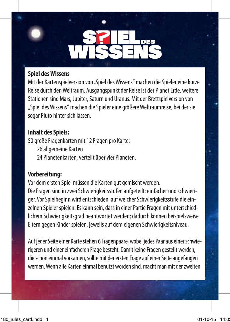 Spiel des Wissens - Kartenspiel für die ganze Familie