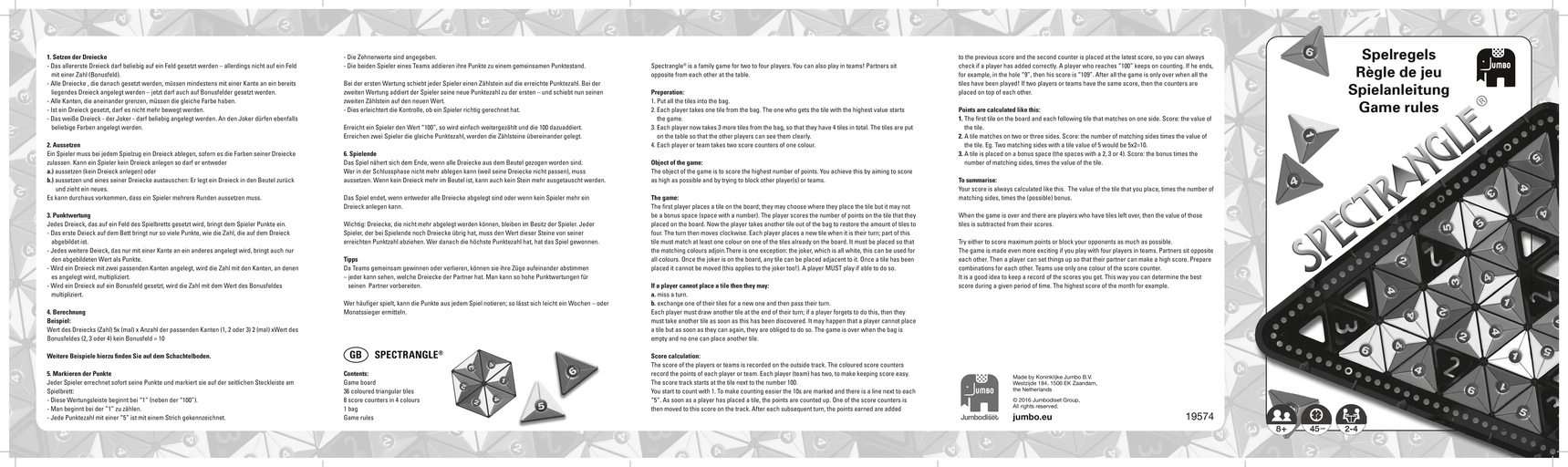 Spielanleitung zu Spectrangle - Strategisches Würfelspiel für die ganze Familie