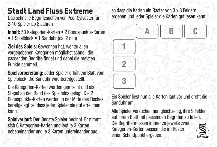 Stadt Land Fluss Extreme - Spielanleitung und Regeln