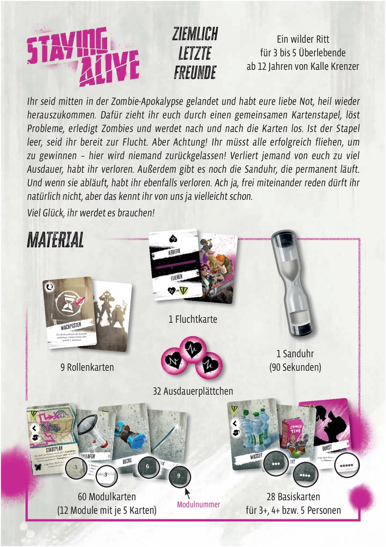 Staying Alive - Zombie-Apocalypse Kartenspiel Anleitung