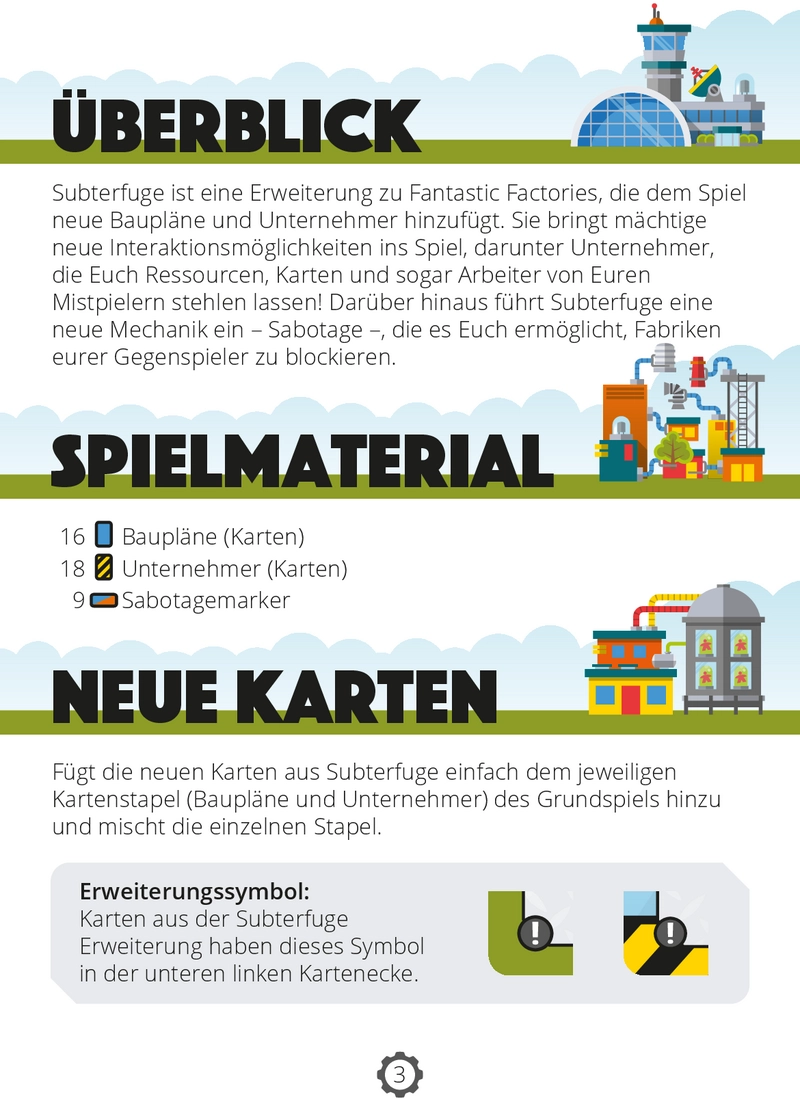 Subterfuge - Erweiterung für Fantastic Factories