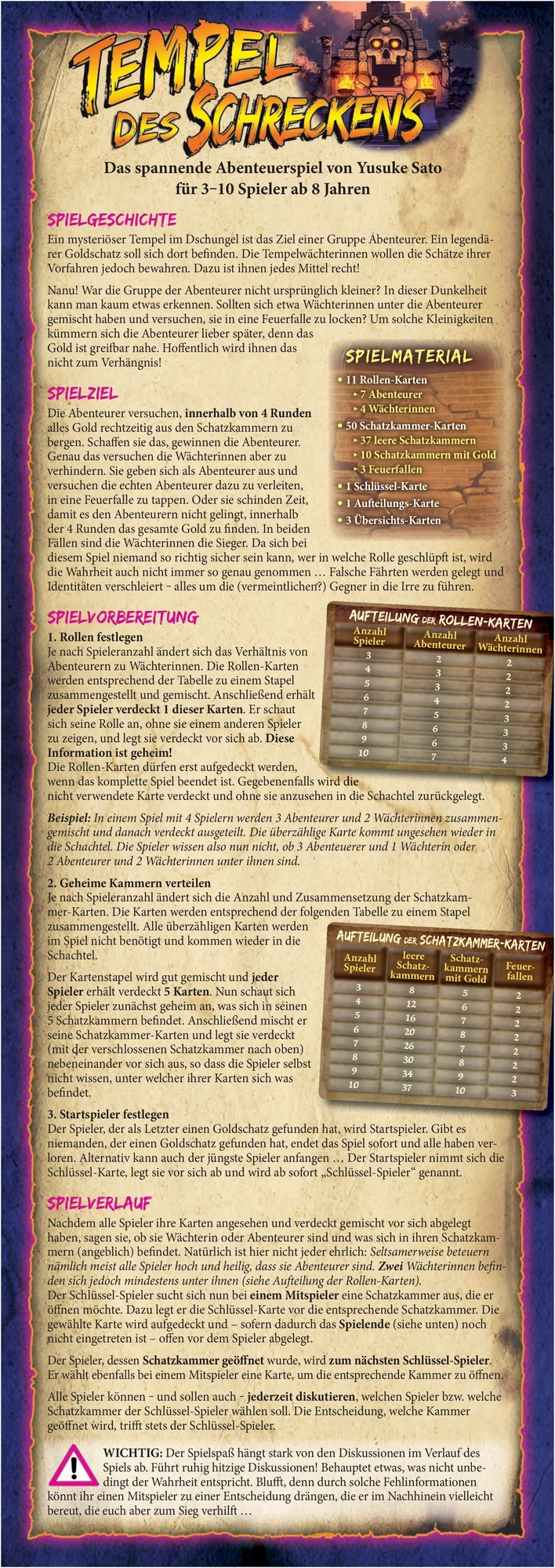 Tempel des Schreckens - Abenteuerspiel von Yusuke Sato