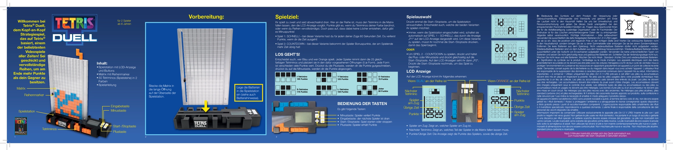 Tetris Duell - Strategisches Kopf-an-Kopf-Spiel für 2 Spieler