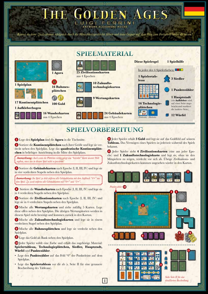 The Golden Ages - Zivilisationen Entwickeln und Siegpunkte Sammeln