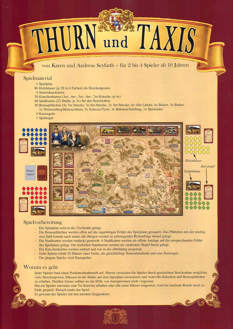 Thurn und Taxis - Strategisches Brettspiel um Poststrecken