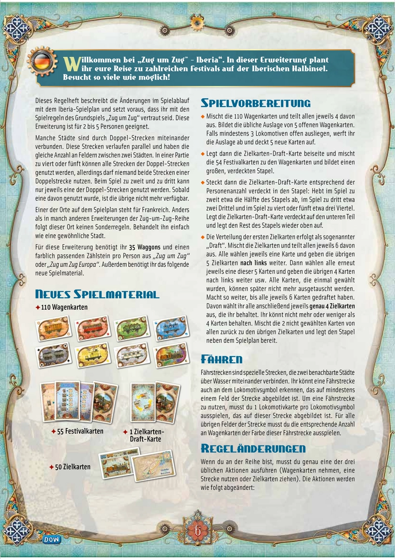 Ticket to Ride: Iberia - Spielanleitung und Regeln