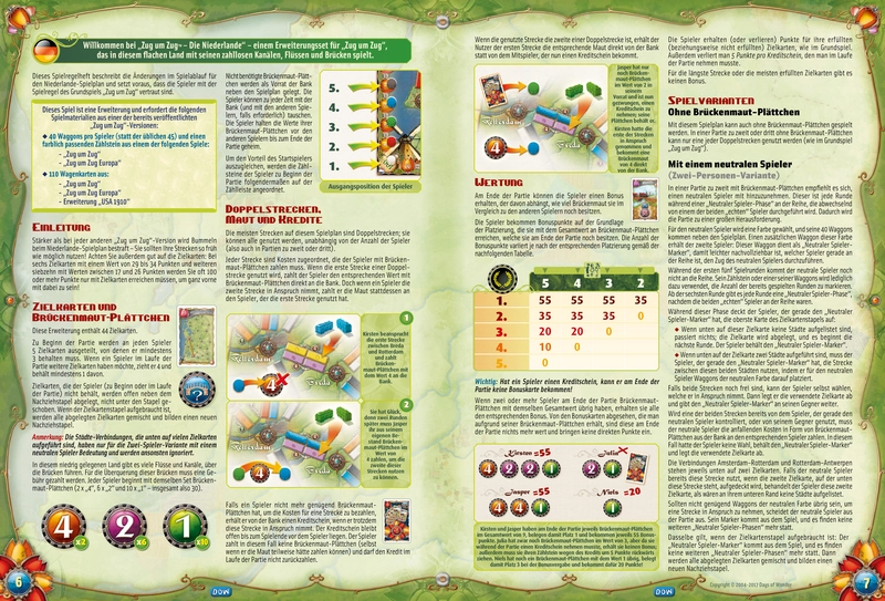 Ticket to Ride: Nederland - Regeln und Spielanleitung