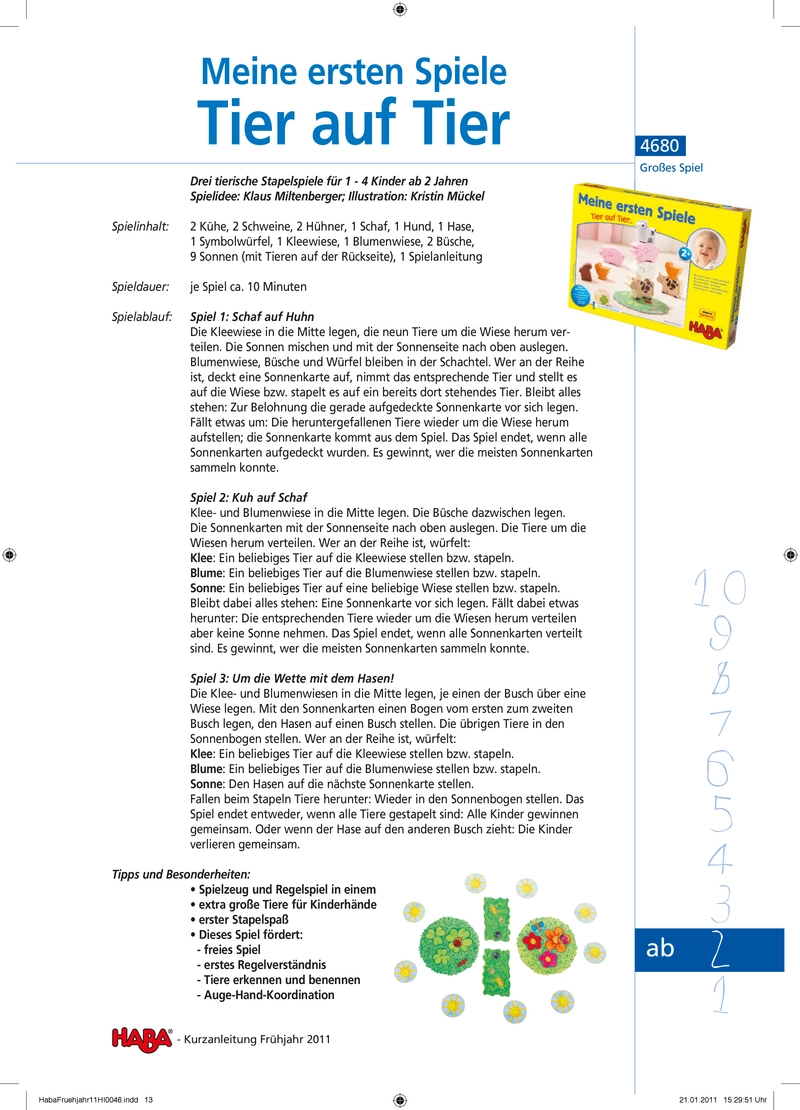 Tier auf Tier - Das tierische Stapelspiel für Kinder