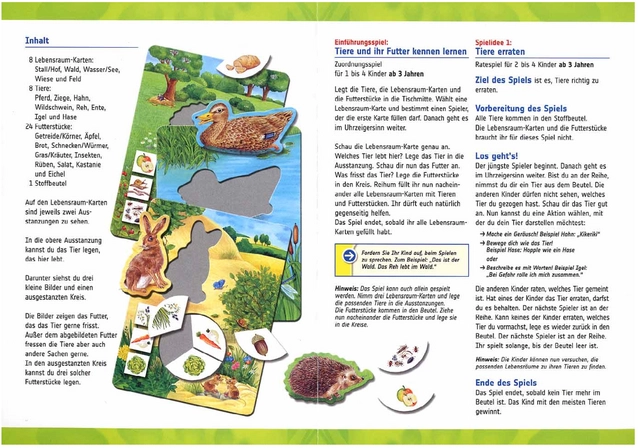 Tiere füttern - Ein Lernspiel für Kinder