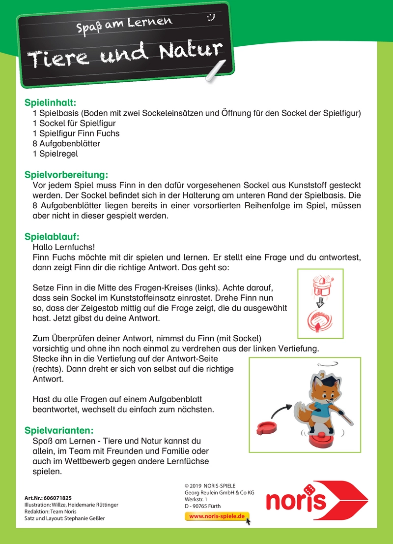 Tiere und Natur - Lernspiel mit Finn Fuchs für Kinder