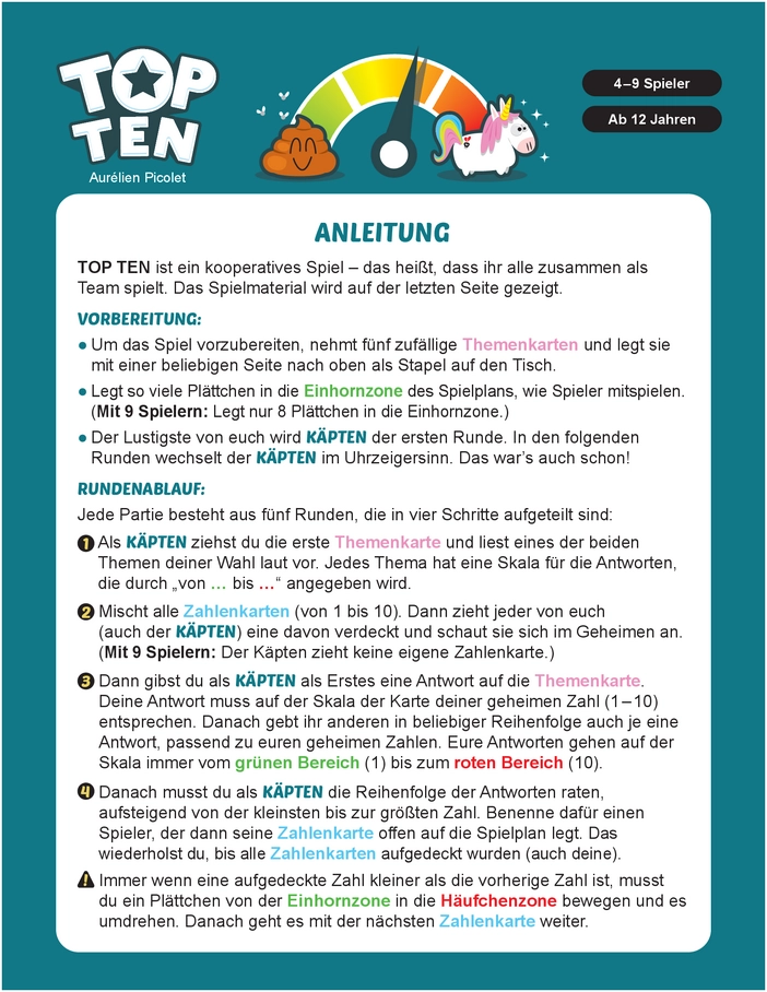 TOP TEN - Das unterhaltsame Teamspiel