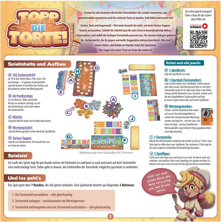 Topp die Torte! - Gesellschaftsspiel für die ganze Familie