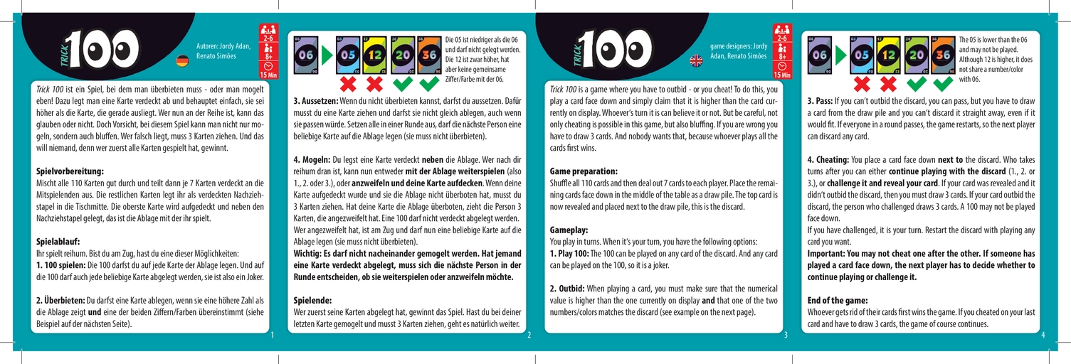 Trick 100 - Kartenspiel voller Bluff und Strategie