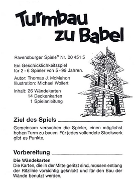 Turmbau zu Babel - Geschicklichkeitsspiel für die ganze Familie