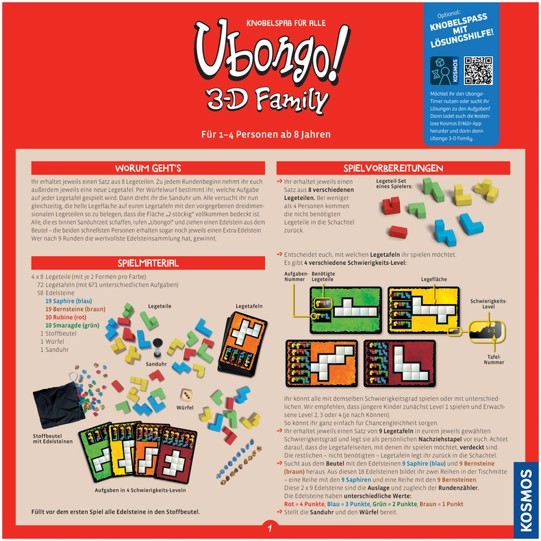 Ubongo! 3D Family - Knobelspaß für die ganze Familie