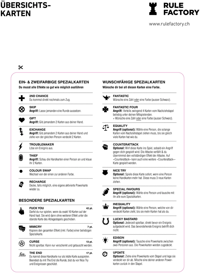 Übersichtskarten - Das spannende Kartenspiel mit Spezialkarten