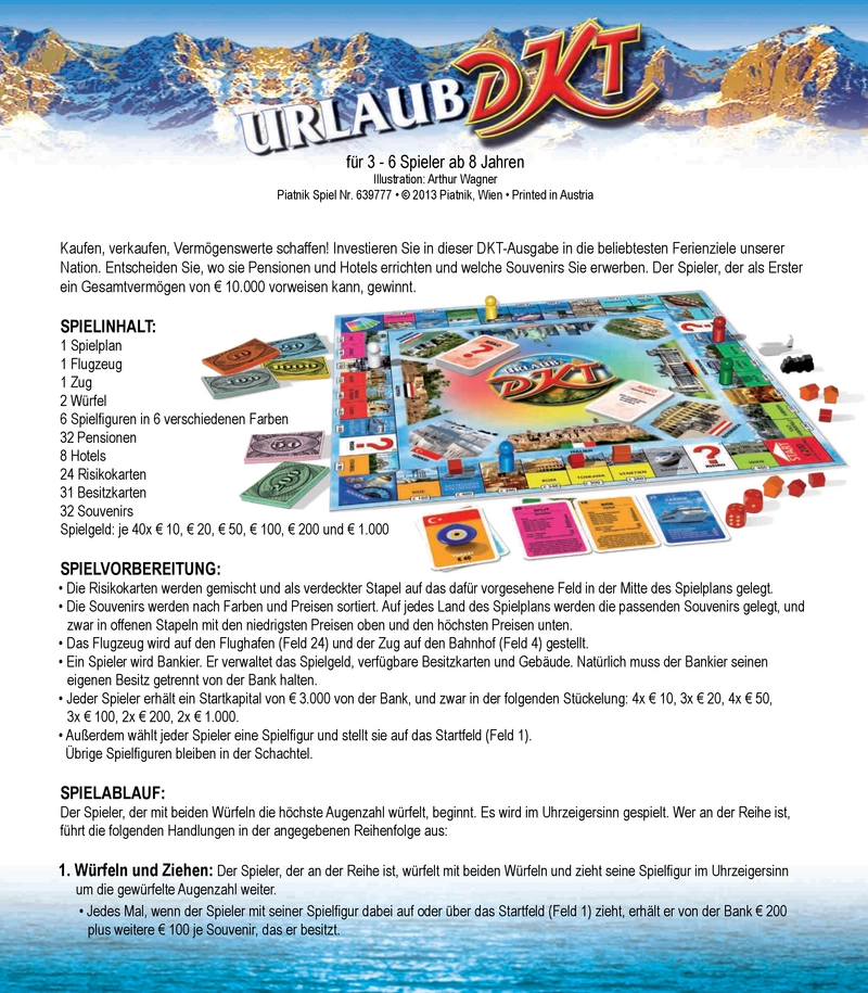 Urlaub DKT - Gesellschaftsspiel für die ganze Familie