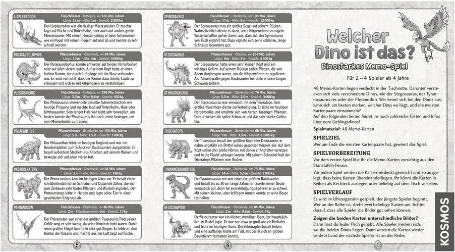 Welcher Dino ist das? - Das Dinosaurier-Memory-Spiel für Kinder