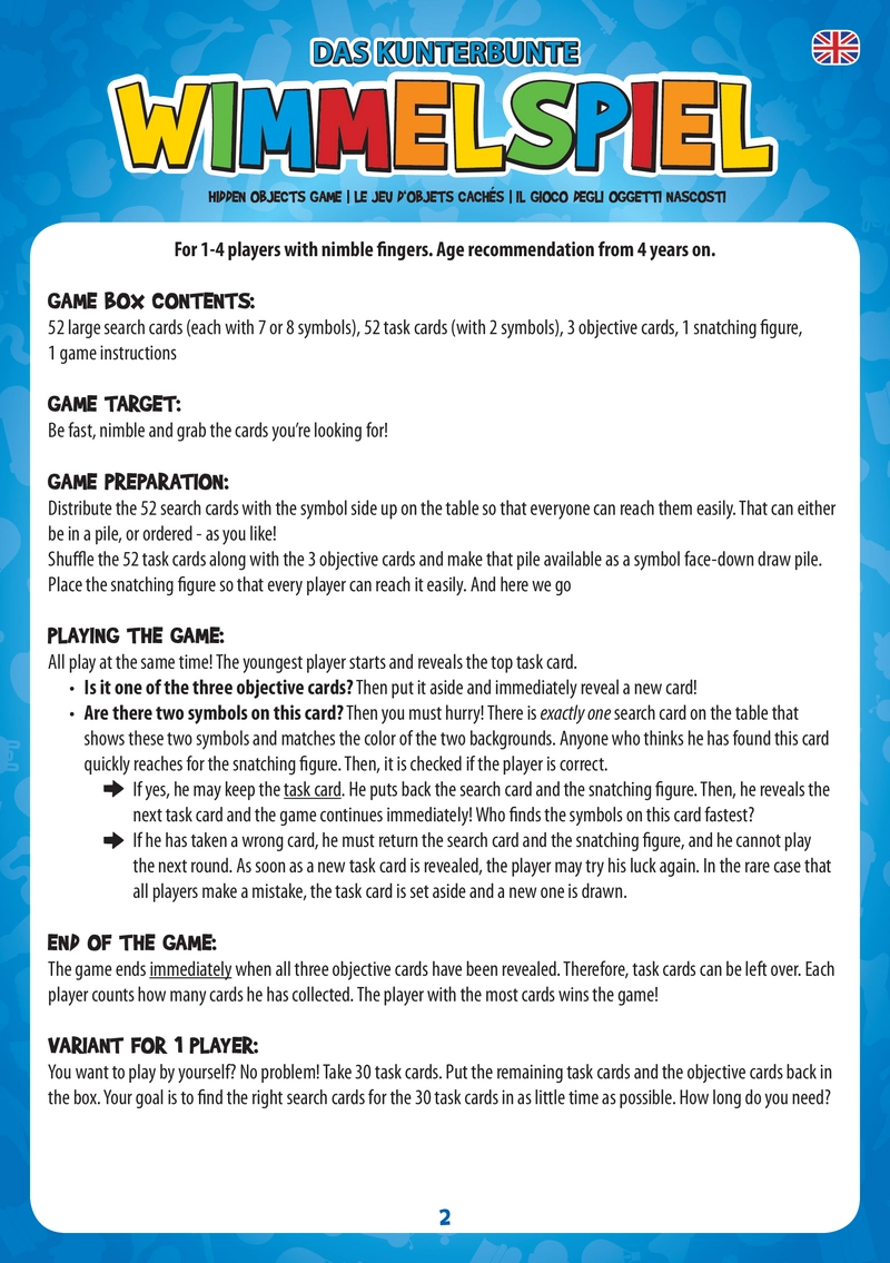 Wimmelspiel - Schnelles Ratespiel für Kinder ab 4 Jahren