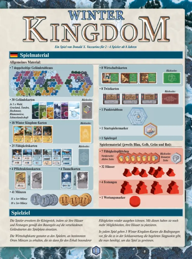 Winter Kingdom - Strategisches Brettspiel für 2-4 Spieler ab 8 Jahren
